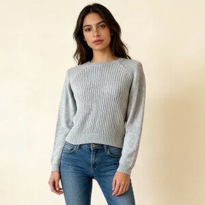 AEROPOSTALE | Heather Gray Raglan Knit Sweater Sz XS